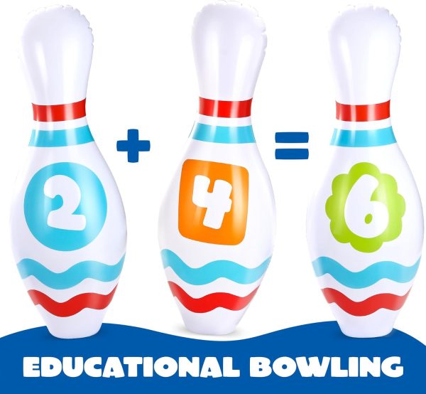 JOYIN Giant Inflatable Bowling Set for Kids and Adults, Christmas Birthday Party Games, Kids Education Motor Skills Toys - Image 4