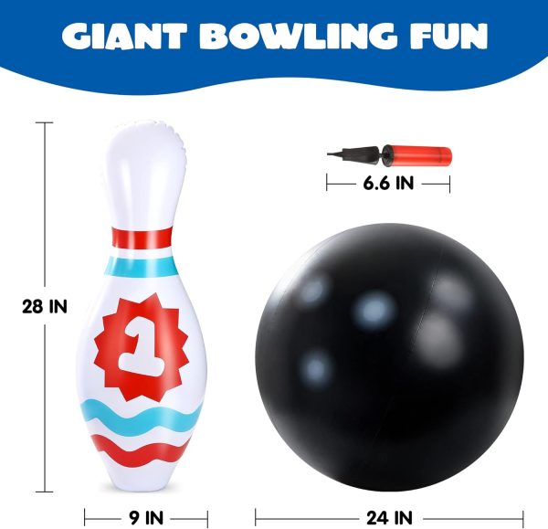 JOYIN Giant Inflatable Bowling Set for Kids and Adults, Christmas Birthday Party Games, Kids Education Motor Skills Toys - Image 7