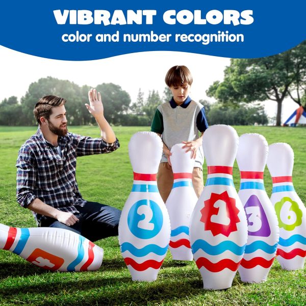 JOYIN Giant Inflatable Bowling Set for Kids and Adults, Christmas Birthday Party Games, Kids Education Motor Skills Toys - Image 8