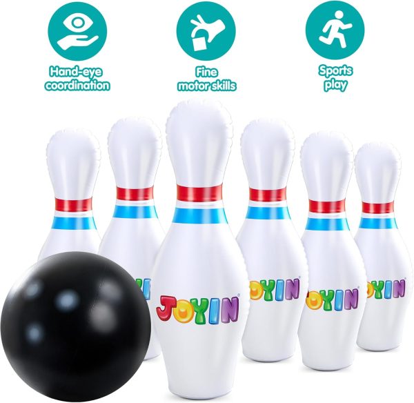 JOYIN Giant Inflatable Bowling Set for Kids and Adults, Christmas Birthday Party Games, Kids Education Motor Skills Toys - Image 13