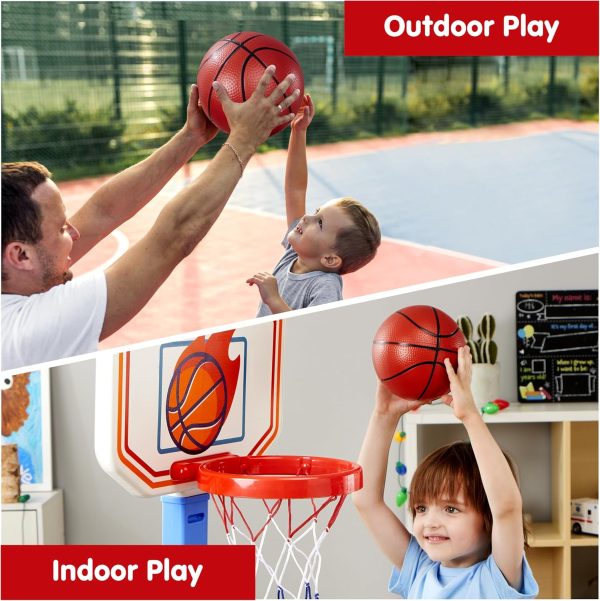 JOYIN Toddler Basketball Arcade Game Set, Adjustable Basketball Goal with 4 Balls for Kids Indoor Outdoor Play, Carnival Games, Christmas Birthday Gift for Boys Girls Age 1 and Up - Air Pump Included - Image 5