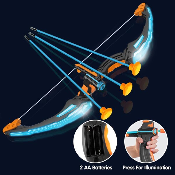 JOYIN LED Bow and Arrow for Kids, Light Up Archery Toy Play Set with Suction Cups Arrows, Targets & Arrow Case, Indoor and Outdoor Hunting Play Gift Toys for Boys Girls 6-12 - Image 2