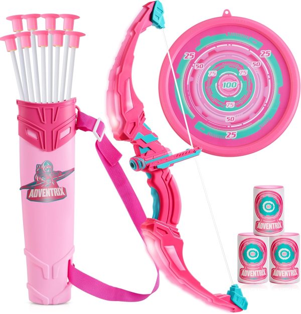 JOYIN LED Bow and Arrow for Kids, Light Up Archery Toy Play Set with Suction Cups Arrows, Targets & Arrow Case, Indoor and Outdoor Hunting Play Gift Toys for Boys Girls 6-12 - Image 9