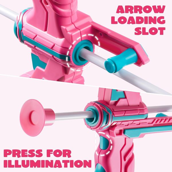 JOYIN LED Bow and Arrow for Kids, Light Up Archery Toy Play Set with Suction Cups Arrows, Targets & Arrow Case, Indoor and Outdoor Hunting Play Gift Toys for Boys Girls 6-12 - Image 12