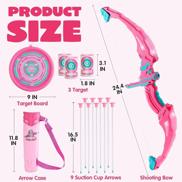 JOYIN LED Bow and Arrow for Kids, Light Up Archery Toy Play Set with Suction Cups Arrows, Targets & Arrow Case, Indoor and Outdoor Hunting Play Gift Toys for Boys Girls 6-12 - Image 15