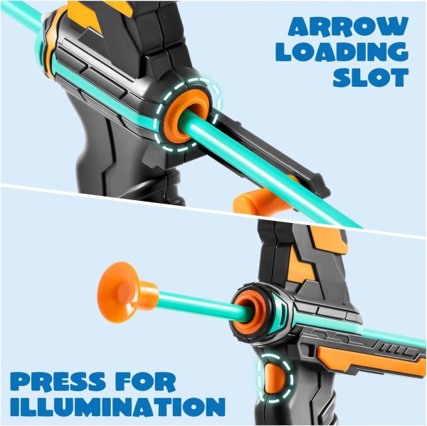 JOYIN LED Bow and Arrow for Kids, Light Up Archery Toy Play Set with Suction Cups Arrows, Targets & Arrow Case, Indoor and Outdoor Hunting Play Gift Toys for Boys Girls 6-12 - Image 23