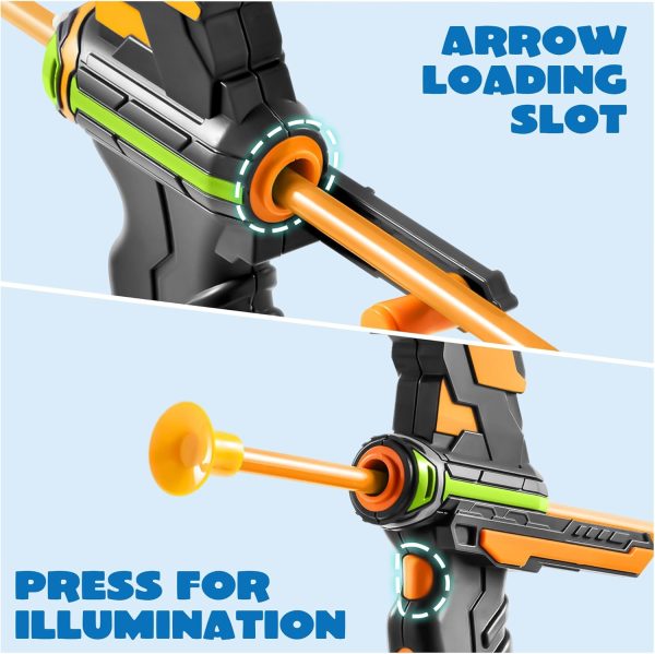 JOYIN LED Bow and Arrow for Kids, Light Up Archery Toy Play Set with Suction Cups Arrows, Targets & Arrow Case, Indoor and Outdoor Hunting Play Gift Toys for Boys Girls 6-12 - Image 28