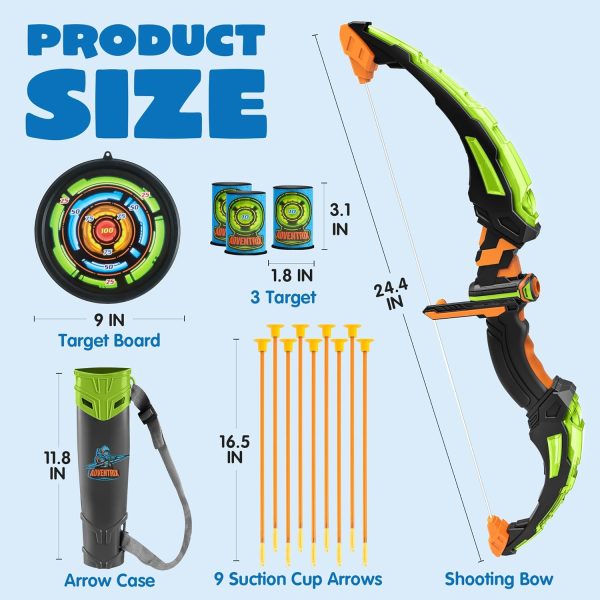 JOYIN LED Bow and Arrow for Kids, Light Up Archery Toy Play Set with Suction Cups Arrows, Targets & Arrow Case, Indoor and Outdoor Hunting Play Gift Toys for Boys Girls 6-12 - Image 31