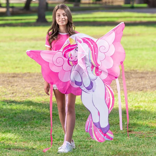 JOYIN 43.3'' Giant Unicorn Kite Easy to Fly for Kids and Adults with 262.5 ft String, Large Beach Kite for Outdoor Games and Activities - Image 2