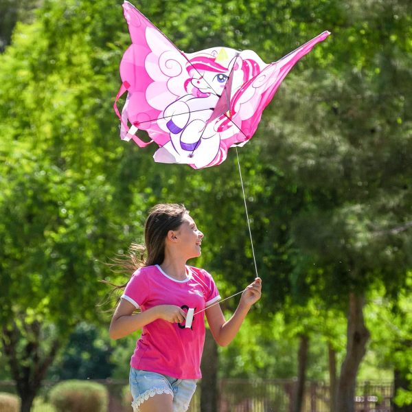 JOYIN 43.3'' Giant Unicorn Kite Easy to Fly for Kids and Adults with 262.5 ft String, Large Beach Kite for Outdoor Games and Activities - Image 3