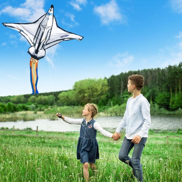 JOYIN Spaceship Kite Easy to Fly for Kids and Adults with 262.5 ft String, Large Beach Kite for Outdoor Games and Activities - Image 4