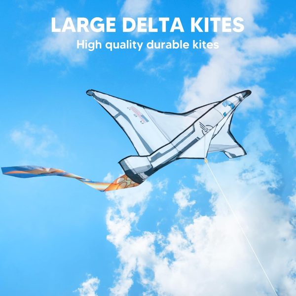 JOYIN Spaceship Kite Easy to Fly for Kids and Adults with 262.5 ft String, Large Beach Kite for Outdoor Games and Activities - Image 7