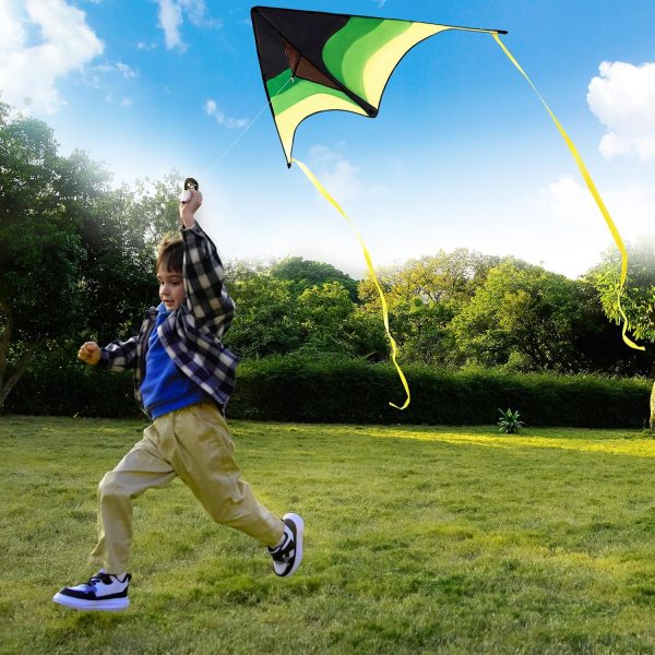 JOYIN Large Delta Kite Red, Green and Purple, Easy to Fly Huge for Kids and Adults with 262.5ft String, Large Delta Beach Kite for Outdoor Games and Activities - Image 12