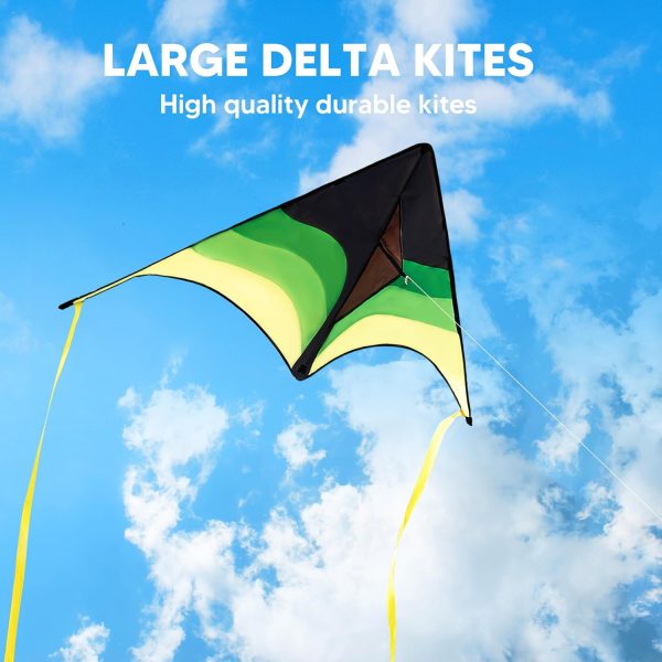 JOYIN Large Delta Kite Red, Green and Purple, Easy to Fly Huge for Kids and Adults with 262.5ft String, Large Delta Beach Kite for Outdoor Games and Activities - Image 14